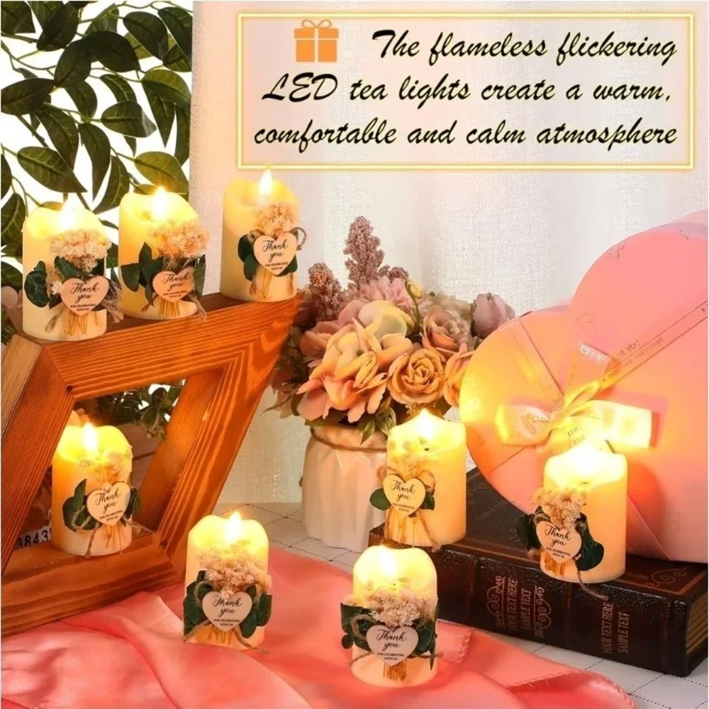 Retisee Wedding Bridal Shower Candle Favors for Guests - Wood (32 Sets)